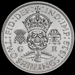 1939 George VI Silver Two Shilling Coin / Florin Reverse