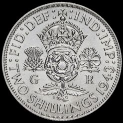1943 George VI Silver Two Shilling Coin / Florin Reverse