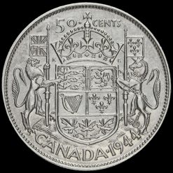 Canada 1944 George VI Silver 50 Cents Reverse