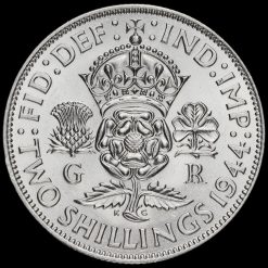 1944 George VI Silver Two Shilling Coin / Florin Reverse