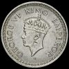 British India 1945 George VI Silver 1/4 Rupee Obverse