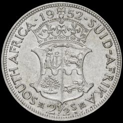 South Africa 1952 George VI Silver 2 1/2 Shillings Reverse