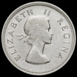 South Africa 1957 Elizabeth II Silver 2 1/2 Shillings Obverse