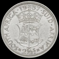 South Africa 1957 Elizabeth II Silver 2 1/2 Shillings Reverse