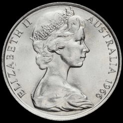 Australia 1966 Elizabeth II Silver 50 Cents Obverse