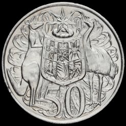 Australia 1966 Elizabeth II Silver 50 Cents reverse