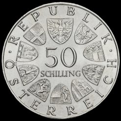 Austria 1969 Silver 50 Schilling Obverse