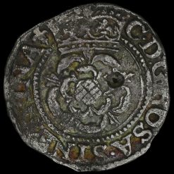 Charles I 1625-1649 Crowned Rose Halfgroat Obverse