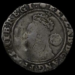 1593 Elizabeth I Silver Hammered Sixpence Obverse