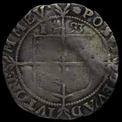 1593 Elizabeth I Silver Hammered Sixpence Reverse