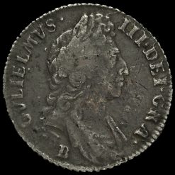 1696 William III Early Milled Silver Shilling Obverse