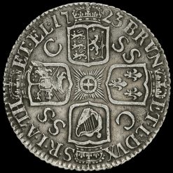 1723 George I Early Milled Silver SSC Shilling Reverse