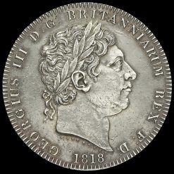 1818 George III Milled Silver LVIII Crown Obverse