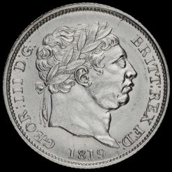 1819 George III Milled Silver Shilling Obverse