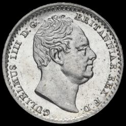 1836 William IV Milled Silver Maundy Penny Obverse