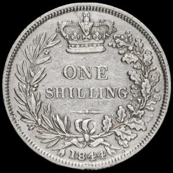 1844 Queen Victoria Young Head Silver Shilling Reverse