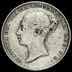 1845 Queen Victoria Young Head Silver Sixpence Obverse