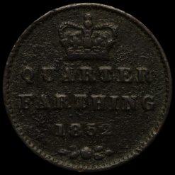 1852 Queen Victoria Copper Quarter Farthing Reverse