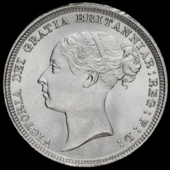 1885 Queen Victoria Young Head Silver Sixpence Obverse