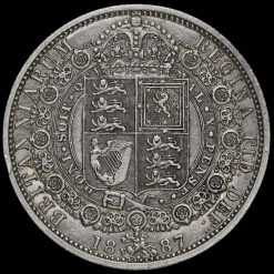 1887 Queen Victoria Jubilee Head Silver Half Crown Reverse