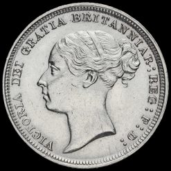 1887 Queen Victoria Young Head Silver Sixpence Obverse