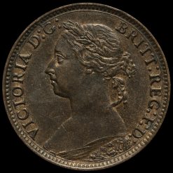 1890 Queen Victoria Bun Head Farthing Obverse