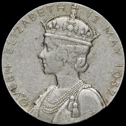 1937 King George VI and Queen Elizabeth Silver Coronation Medal Reverse