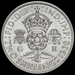1938 George VI Silver Two Shilling Coin / Florin Reverse