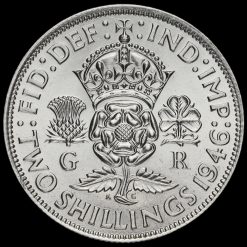 1946 George VI Silver Two Shilling Coin / Florin Reverse