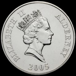 Alderney, 2005  Elizabeth II (£5) Five Pounds Obverse