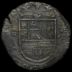 Spain, Philip II (1556-98), Silver 8 Reales, Cob Coin Obverse