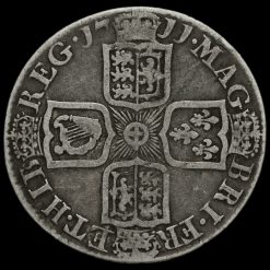 1711 Queen Anne Early Milled Silver Shilling Reverse