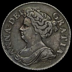 1711 Queen Anne Early Milled Silver Shilling Obverse