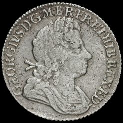 1723 George I Early Milled Silver Shilling Obverse