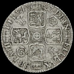 1723 George I Early Milled Silver Shilling Reverse