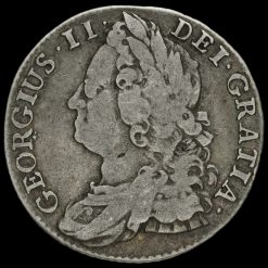 1745 George II Early Milled Silver Shilling Obverse
