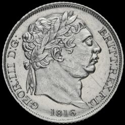 1816 George III Milled Silver Sixpence Obverse
