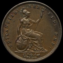 1837 William IV Milled Copper Penny Reverse