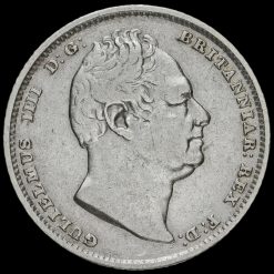 1834 William IV Milled Silver Sixpence Obverse