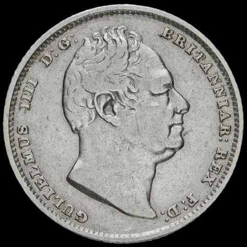 1834 William IV Milled Silver Sixpence Obverse
