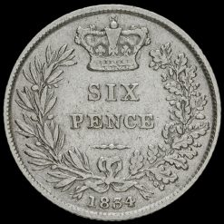 1834 William IV Milled Silver Sixpence Reverse
