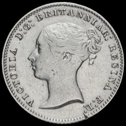 1854 Queen Victoria Young Head Silver Fourpence / Groat Obverse