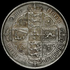 1872 Queen Victoria Gothic Florin Reverse