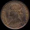 1873 Queen Victoria Bun Head Farthing Obverse