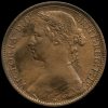 1875 H Queen Victoria Bun Head Penny Obverse