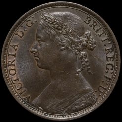 1878 Queen Victoria Bun Head Penny Obverse