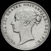 1877 Queen Victoria Young Head Silver Sixpence Obverse