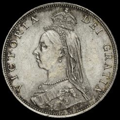 1887 Queen Victoria Jubilee Head Silver Florin Obverse