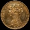 1887 Queen Victoria Bun Head Halfpenny Obverse