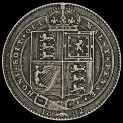 1892 Queen Victoria Jubilee Head Silver Shilling Reverse